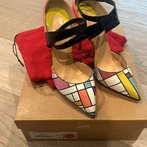 Christian Louboutin LILOO 100 PATENT CUBE/PATENT CMA3 VERSION MULTI **Rare** NEW